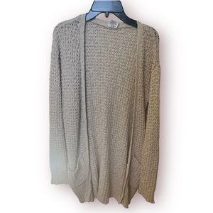 Full Tilt Crochet Style Beige Cardigan Shrug
